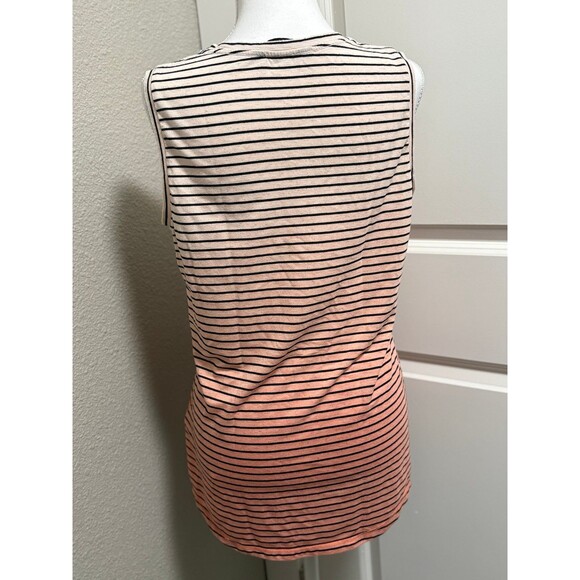 The North Face Pink Ombre With Black Stripes Sleeveless Tank Size Medium - Picture 6 of 8